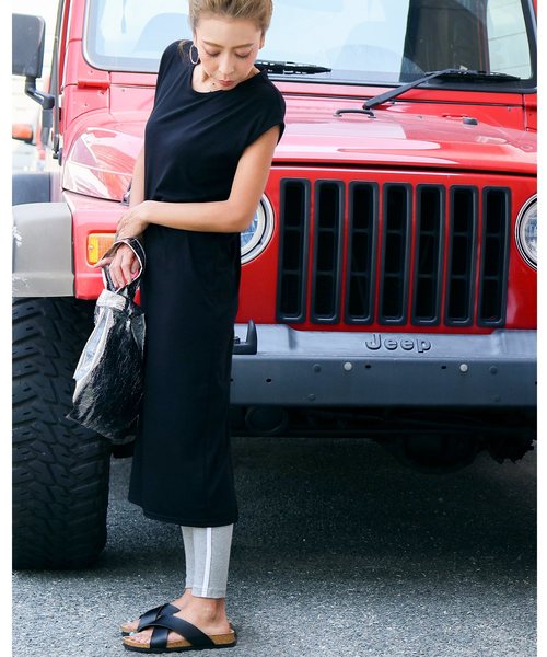 reca（レカ）の「伸縮性抜群◇recaレギンスシリーズ③ サイドライン 柔らかストレッチレギンス（レギンス/スパッツ・レディース・ブラック/ライトグレー・FREE）」の21枚目の写真