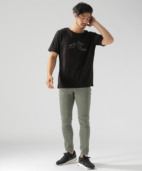 BAYFLOW（ベイフロー）の「オーバーダイ加工スリムストレッチデニム 18AW（デニムパンツ・メンズ・カーキ/ベージュ/チャコール・X-LARGE/SMALL/LARGE/MEDIUM）」の7枚目の写真