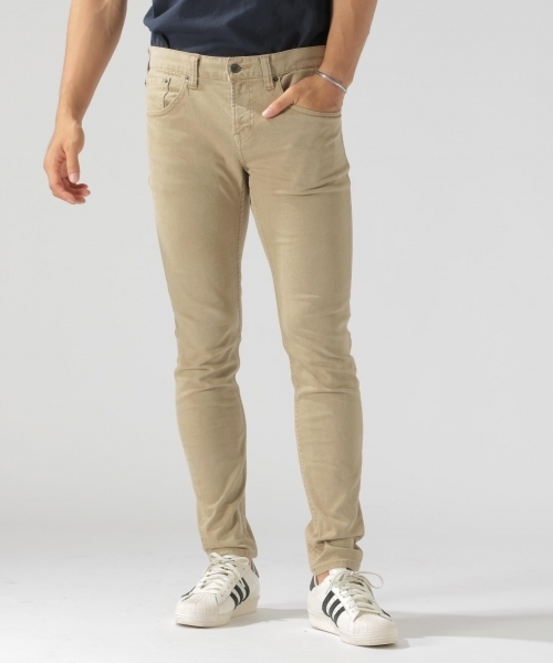 BAYFLOW（ベイフロー）の「オーバーダイ加工スリムストレッチデニム 18AW（デニムパンツ・メンズ・カーキ/ベージュ/チャコール・X-LARGE/SMALL/LARGE/MEDIUM）」の8枚目の写真