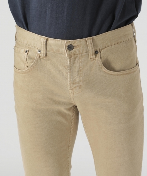 BAYFLOW（ベイフロー）の「オーバーダイ加工スリムストレッチデニム 18AW（デニムパンツ・メンズ・カーキ/ベージュ/チャコール・X-LARGE/SMALL/LARGE/MEDIUM）」の11枚目の写真