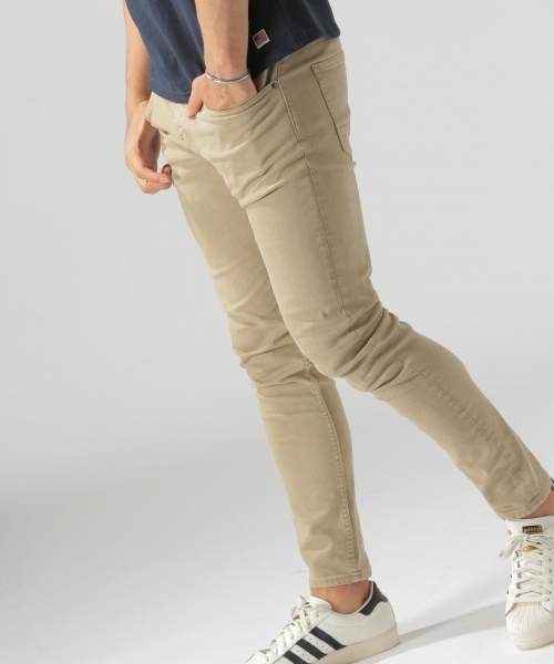 BAYFLOW（ベイフロー）の「オーバーダイ加工スリムストレッチデニム 18AW（デニムパンツ・メンズ・カーキ/ベージュ/チャコール・X-LARGE/SMALL/LARGE/MEDIUM）」の21枚目の写真