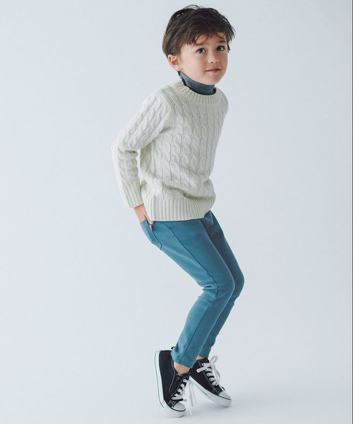 devirock（デビロック）の「【旧モデル】ウルトラストレッチパンツ レギパン 保育園パンツ（その他パンツ・キッズ・ブラック/ダークグリーン/ベージュ/ネイビー/レッド/ヘザーチャコール/杢グレー/ターコイズブルー/ブルー系その他/パープル系その他/ダークパープル/ラベンダー/ワイン/レッド系その他2/イエロー/マスタード/ピンク/カーキ/ピンク系その他/ブルー・100cm/110cm/120cm/130cm/140cm/150cm/80ｃｍ/90cm/95cm/160cm）」の11枚目の写真