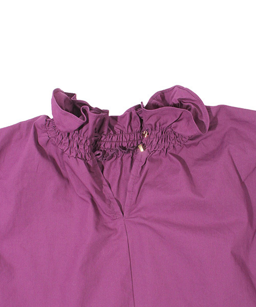 RANDA（ランダ）の「スタンドフリルブラウス（シャツ/ブラウス・レディース・ベージュ/パープル/ドット・FREE）」の8枚目の写真