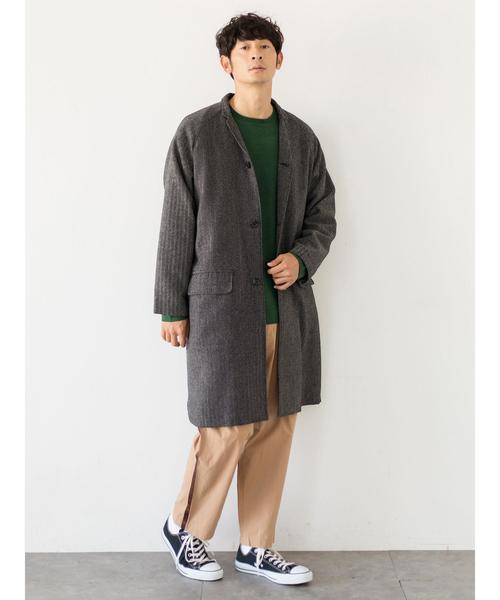 koe（コエ）の「×ワンタック側章パンツ×（その他パンツ・メンズ・ブラック/ベージュ/カーキ・S/M/L）」の18枚目の写真