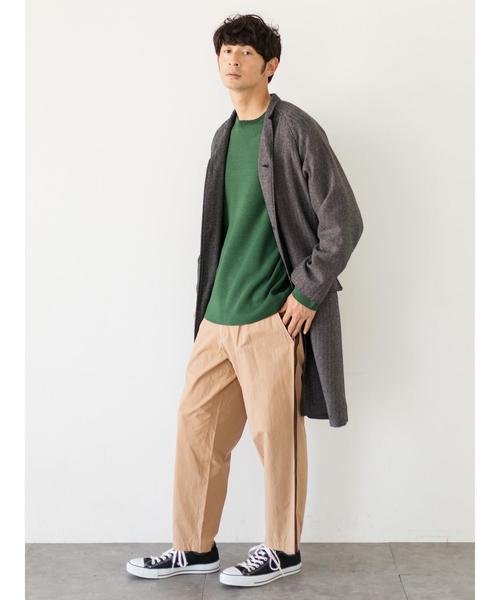 koe（コエ）の「×ワンタック側章パンツ×（その他パンツ・メンズ・ブラック/ベージュ/カーキ・S/M/L）」の19枚目の写真