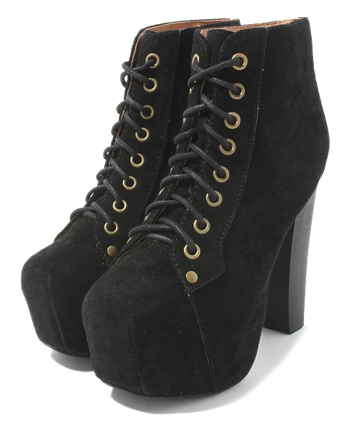 ROSE BUD（ローズバッド）の「(JEFFREY CAMPBELL) HA F0259 LITA SUEDE HI-PLATFORM L.U BOOTIE（ブーティ・レディース・ブラック・35/39/36）」の6枚目の写真