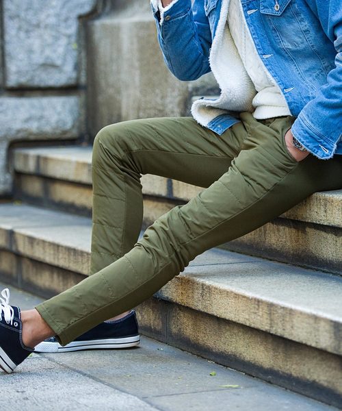 Vicci（ビッチ）の「『vicci/ヴィッチ』ポンチ切替ダウンパンツ[DOWN80％/FEATHER20％]（その他パンツ・メンズ・ブラック系その他/ブラック系その他2/ブラウン系その他/ブラウン系その他2/グリーン系その他/グリーン系その他2/ブルー系その他/ブルー系その他2/ベージュ系その他2/ベージュ系その他/その他2/その他1・M/L）」の8枚目の写真