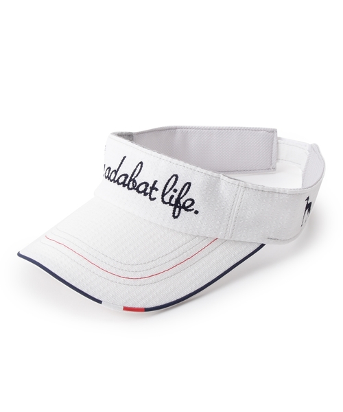 adabat（アダバット）の「配色パイピングバイザー　メンズ（サンバイザー・メンズ・ホワイト/ブラック/ネイビー・00）」の2枚目の写真