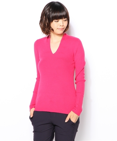 【新品同様】icB 定番人気！Alba Vネックニット 22け145 ICB（アイシービー）の「Alba Vネックニット（ニット/セーター