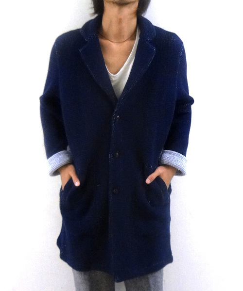 CIAOPANIC(チャオパニック)の「【Ciaopanic】KNITチェスターコート(その他アウター・メンズ・チャコールグレー/ネイビー・MEDIUM/LARGE)」の1枚目の写真