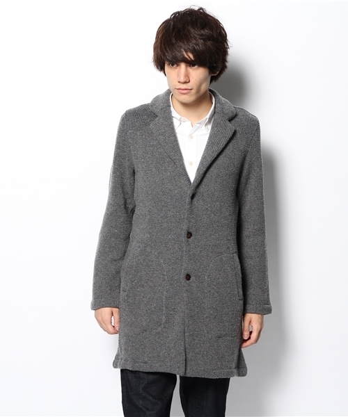 CIAOPANIC(チャオパニック)の「【Ciaopanic】KNITチェスターコート(その他アウター・メンズ・チャコールグレー/ネイビー・MEDIUM/LARGE)」の3枚目の写真