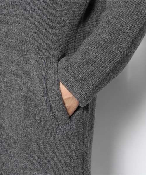 CIAOPANIC(チャオパニック)の「【Ciaopanic】KNITチェスターコート(その他アウター・メンズ・チャコールグレー/ネイビー・MEDIUM/LARGE)」の8枚目の写真
