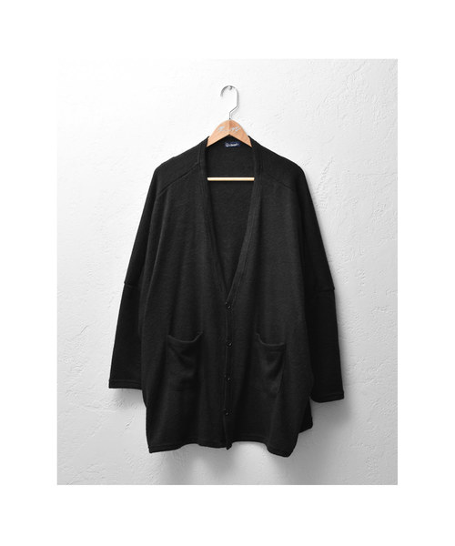 MinoriTY（マイノリティ）の「ビッグドルマンロングカーディガン オーバーサイズニット（カーディガン/ボレロ・メンズ・ブラック/ベージュ/マスタード/チャコール・FREE）」の12枚目の写真