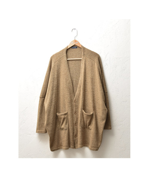 MinoriTY（マイノリティ）の「ビッグドルマンロングカーディガン オーバーサイズニット（カーディガン/ボレロ・メンズ・ブラック/ベージュ/マスタード/チャコール・FREE）」の14枚目の写真