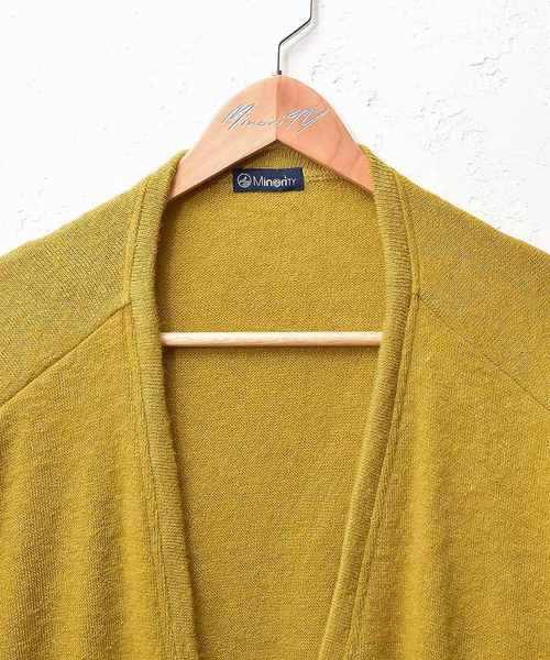 MinoriTY（マイノリティ）の「ビッグドルマンロングカーディガン オーバーサイズニット（カーディガン/ボレロ・メンズ・ブラック/ベージュ/マスタード/チャコール・FREE）」の9枚目の写真
