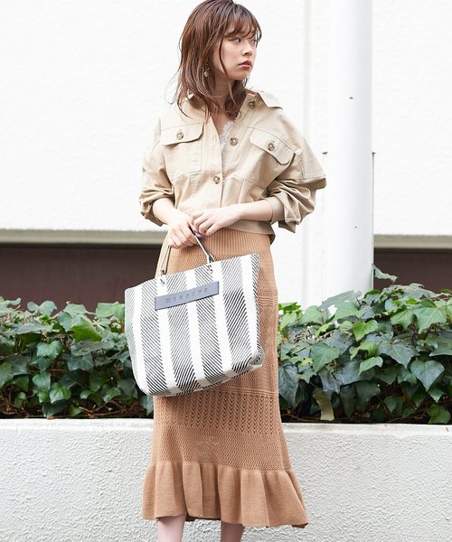 natural couture（ナチュラルクチュール）の「コンパクトショートブルゾン（ブルゾン・レディース・ベージュ/オフホワイト/カーキ/イエロー/ピンクベージュ・FREE）」の6枚目の写真