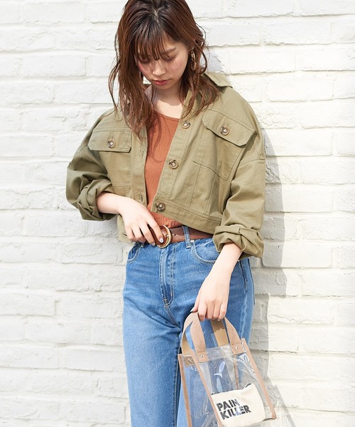 natural couture（ナチュラルクチュール）の「コンパクトショートブルゾン（ブルゾン・レディース・ベージュ/オフホワイト/カーキ/イエロー/ピンクベージュ・FREE）」の15枚目の写真