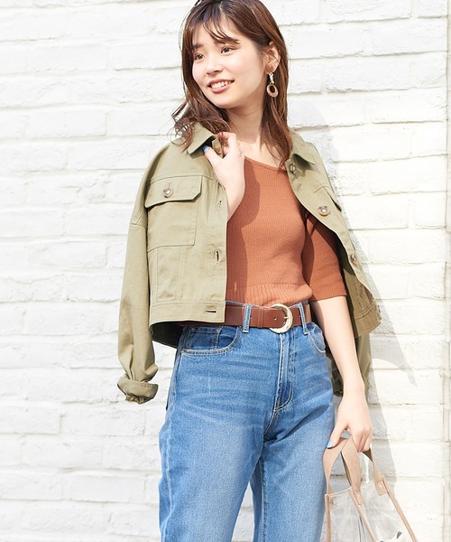 natural couture（ナチュラルクチュール）の「コンパクトショートブルゾン（ブルゾン・レディース・ベージュ/オフホワイト/カーキ/イエロー/ピンクベージュ・FREE）」の11枚目の写真