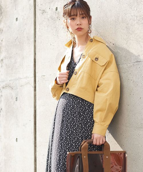 natural couture（ナチュラルクチュール）の「コンパクトショートブルゾン（ブルゾン・レディース・ベージュ/オフホワイト/カーキ/イエロー/ピンクベージュ・FREE）」の20枚目の写真