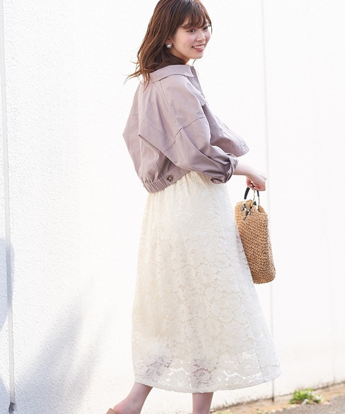 natural couture（ナチュラルクチュール）の「コンパクトショートブルゾン（ブルゾン・レディース・ベージュ/オフホワイト/カーキ/イエロー/ピンクベージュ・FREE）」の16枚目の写真