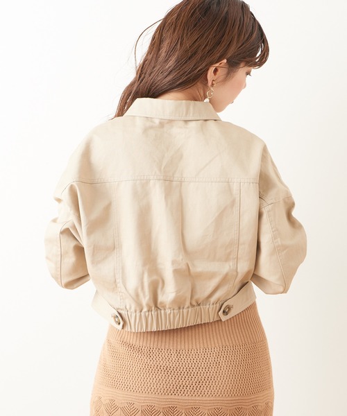 natural couture（ナチュラルクチュール）の「コンパクトショートブルゾン（ブルゾン・レディース・ベージュ/オフホワイト/カーキ/イエロー/ピンクベージュ・FREE）」の21枚目の写真