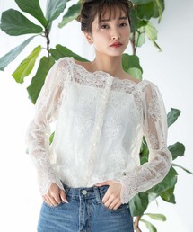 fifth | スカラップ花柄刺繍ブラウスセット(シャツ/ブラウス)