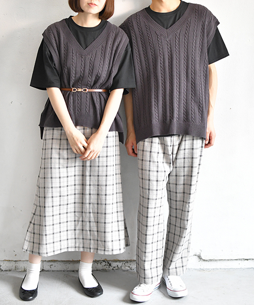 PairPair（ペアペア）の「チェック柄テーパードパンツ（その他パンツ・メンズ・ライトグレー/ベージュ・FREE）」の12枚目の写真