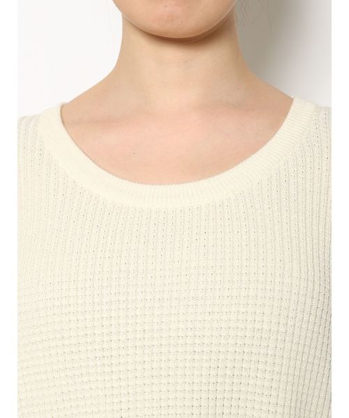 GYDA（ジェイダ）の「ダメージワッフルニットTOPS（ニット/セーター・レディース・ブラック/グレー/オフホワイト/その他・FREE）」の14枚目の写真