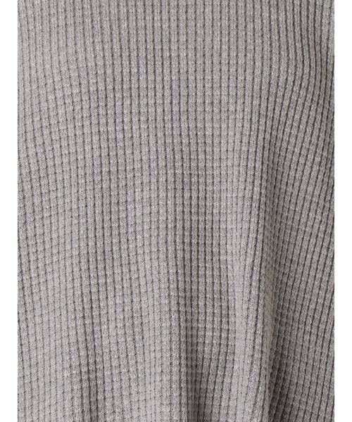 GYDA（ジェイダ）の「ダメージワッフルニットTOPS（ニット/セーター・レディース・ブラック/グレー/オフホワイト/その他・FREE）」の11枚目の写真