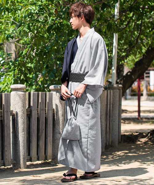 MinoriTY（マイノリティ）の「4点セット切替浴衣レトロチェック（浴衣・メンズ・グレー系その他/ブラウン系その他・M/L）」の16枚目の写真