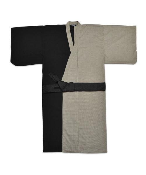 MinoriTY（マイノリティ）の「4点セット切替浴衣レトロチェック（浴衣・メンズ・グレー系その他/ブラウン系その他・M/L）」の4枚目の写真