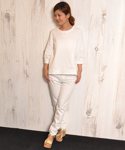 AMERICAN RAG CIE（アメリカンラグシー）の「【オンライン限定セール対象品】ミニ裏毛レース使用PO/208-AHS-L141-CT204（Tシャツ/カットソー・レディース・トップグレー/ホワイト・FREE）」の15枚目の写真