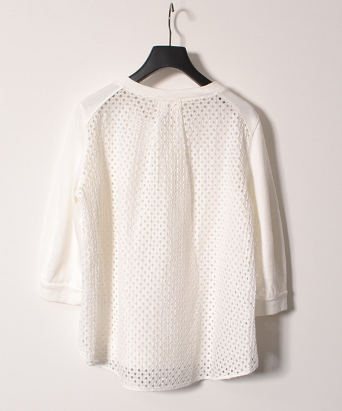 AMERICAN RAG CIE（アメリカンラグシー）の「【オンライン限定セール対象品】ミニ裏毛レース使用PO/208-AHS-L141-CT204（Tシャツ/カットソー・レディース・トップグレー/ホワイト・FREE）」の18枚目の写真