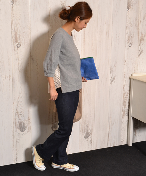 AMERICAN RAG CIE（アメリカンラグシー）の「【オンライン限定セール対象品】ミニ裏毛レース使用PO/208-AHS-L141-CT204（Tシャツ/カットソー・レディース・トップグレー/ホワイト・FREE）」の11枚目の写真