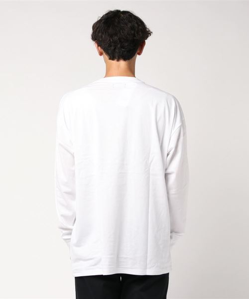 KANGOL（カンゴール）の「∴WEGO/【WEB限定】KANGOL 別注ビッグシルエット刺繍ロンT（Tシャツ/カットソー・メンズ・ホワイト/ライトベージュ/ブラック/イエロー系その他/ダークグリーン/ライム/パープル/スミクロ/ワイン/アイボリー・MEDIUM/LARGE）」の12枚目の写真