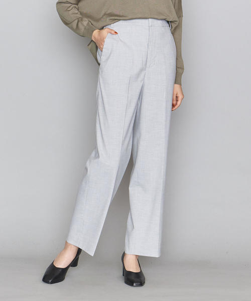 BEAUTY&YOUTH UNITED ARROWS(ビューティーアンドユースユナイテッドアローズ)の「BY メランジストレートワイドパンツо(その他パンツ・レディース・ライトグレー/ベージュ/ネイビー・MEDIUM/SMALL)」の1枚目の写真