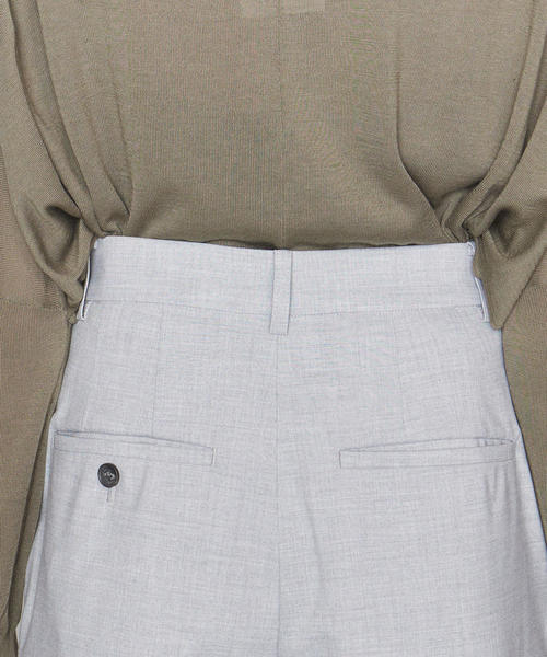 BEAUTY&YOUTH UNITED ARROWS(ビューティーアンドユースユナイテッドアローズ)の「BY メランジストレートワイドパンツо(その他パンツ・レディース・ライトグレー/ベージュ/ネイビー・MEDIUM/SMALL)」の9枚目の写真