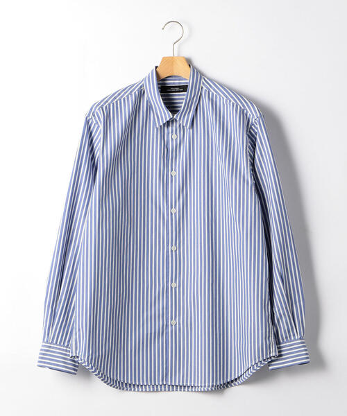 green label relaxing（グリーンレーベルリラクシング）の「CM ジャストルーズ ストライプ レギュラーカラー 長袖シャツ（シャツ/ブラウス・メンズ・ベージュ/ロイヤルブルー/ブラック・SMALL/X-LARGE/LARGE/MEDIUM）」の11枚目の写真