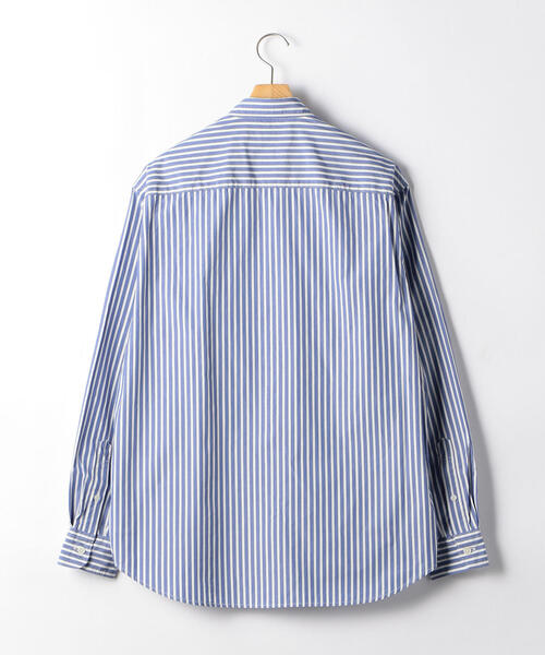 green label relaxing（グリーンレーベルリラクシング）の「CM ジャストルーズ ストライプ レギュラーカラー 長袖シャツ（シャツ/ブラウス・メンズ・ベージュ/ロイヤルブルー/ブラック・SMALL/X-LARGE/LARGE/MEDIUM）」の10枚目の写真