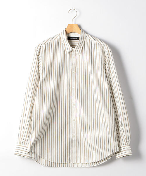 green label relaxing（グリーンレーベルリラクシング）の「CM ジャストルーズ ストライプ レギュラーカラー 長袖シャツ（シャツ/ブラウス・メンズ・ベージュ/ロイヤルブルー/ブラック・SMALL/X-LARGE/LARGE/MEDIUM）」の9枚目の写真