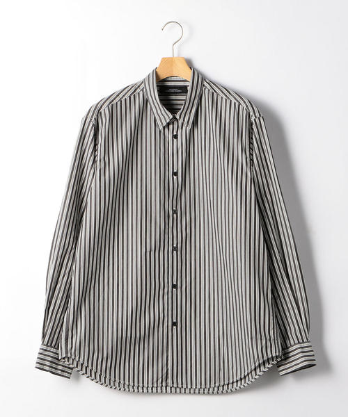 green label relaxing（グリーンレーベルリラクシング）の「CM ジャストルーズ ストライプ レギュラーカラー 長袖シャツ（シャツ/ブラウス・メンズ・ベージュ/ロイヤルブルー/ブラック・SMALL/X-LARGE/LARGE/MEDIUM）」の4枚目の写真