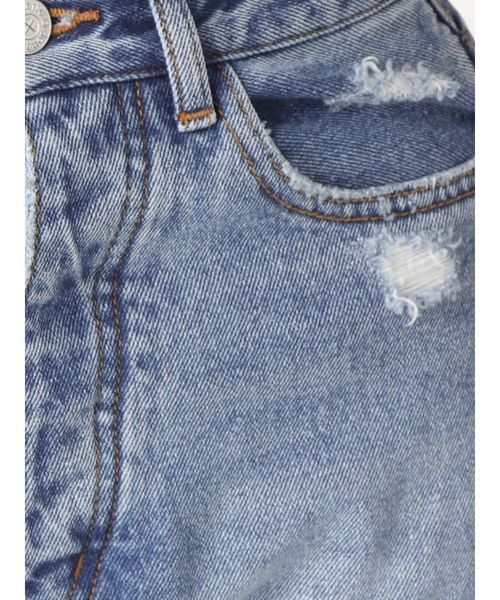 jouetie(ジュエティ)の「ダメージボーイズデニム(デニムパンツ・レディース・ブラック/ライトブルー・SMALL/MEDIUM)」の14枚目の写真