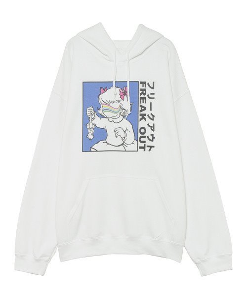 Candy Stripper(キャンディストリッパー)の「FREAK OUT フーディー(パーカー・レディース・オフホワイト/ブラック/ピンク・2)」の10枚目の写真