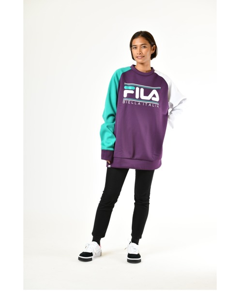 FILA(フィラ)の「FILA/フィラ 保温クルーネックスウェット(スウェット・メンズ・ホワイト/パープル/ネイビー/エメラルド・S/M/L)」の21枚目の写真