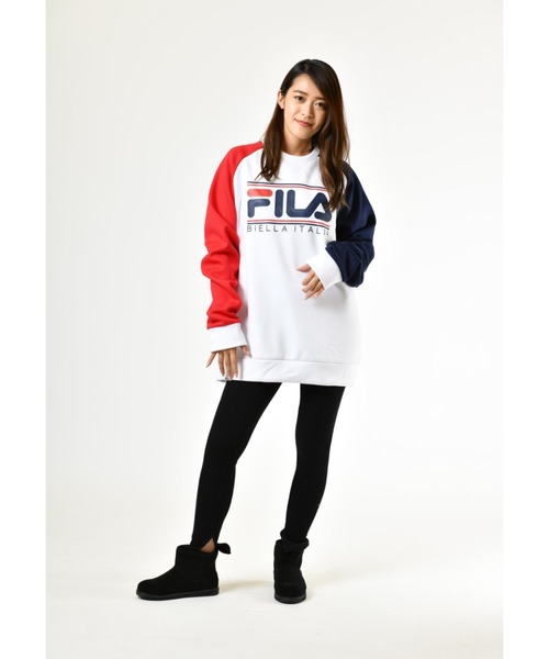 FILA(フィラ)の「FILA/フィラ 保温クルーネックスウェット(スウェット・メンズ・ホワイト/パープル/ネイビー/エメラルド・S/M/L)」の19枚目の写真