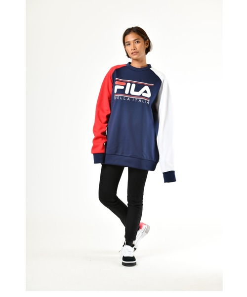 FILA(フィラ)の「FILA/フィラ 保温クルーネックスウェット(スウェット・メンズ・ホワイト/パープル/ネイビー/エメラルド・S/M/L)」の18枚目の写真
