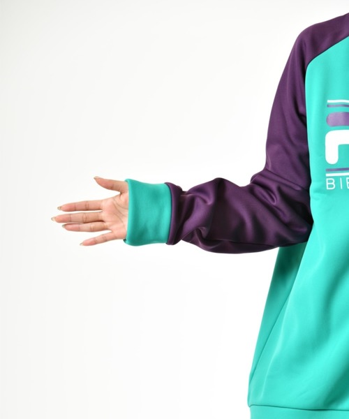 FILA(フィラ)の「FILA/フィラ 保温クルーネックスウェット(スウェット・メンズ・ホワイト/パープル/ネイビー/エメラルド・S/M/L)」の7枚目の写真