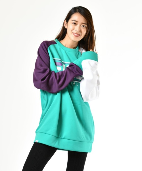 FILA(フィラ)の「FILA/フィラ 保温クルーネックスウェット(スウェット・メンズ・ホワイト/パープル/ネイビー/エメラルド・S/M/L)」の12枚目の写真