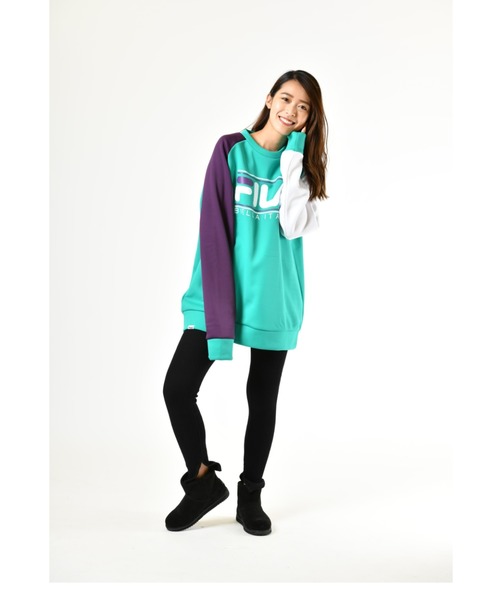 FILA(フィラ)の「FILA/フィラ 保温クルーネックスウェット(スウェット・メンズ・ホワイト/パープル/ネイビー/エメラルド・S/M/L)」の16枚目の写真