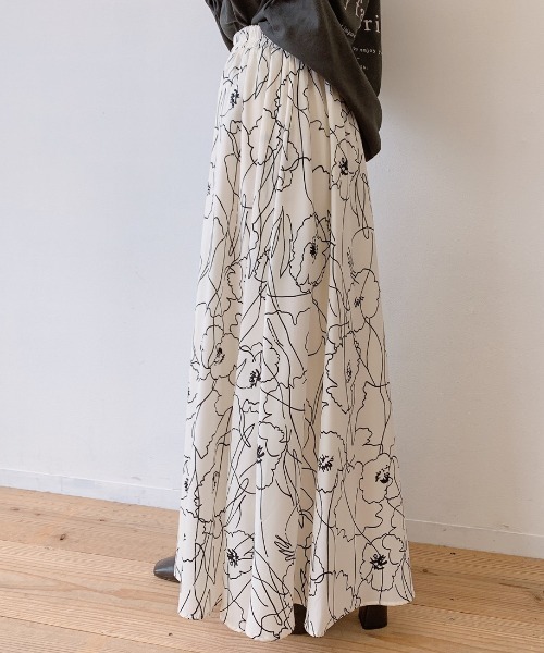VANNIE U（ヴァニーユー）の「ニュアンスフラワースカート（スカート・レディース・アイボリー・FREE）」の18枚目の写真